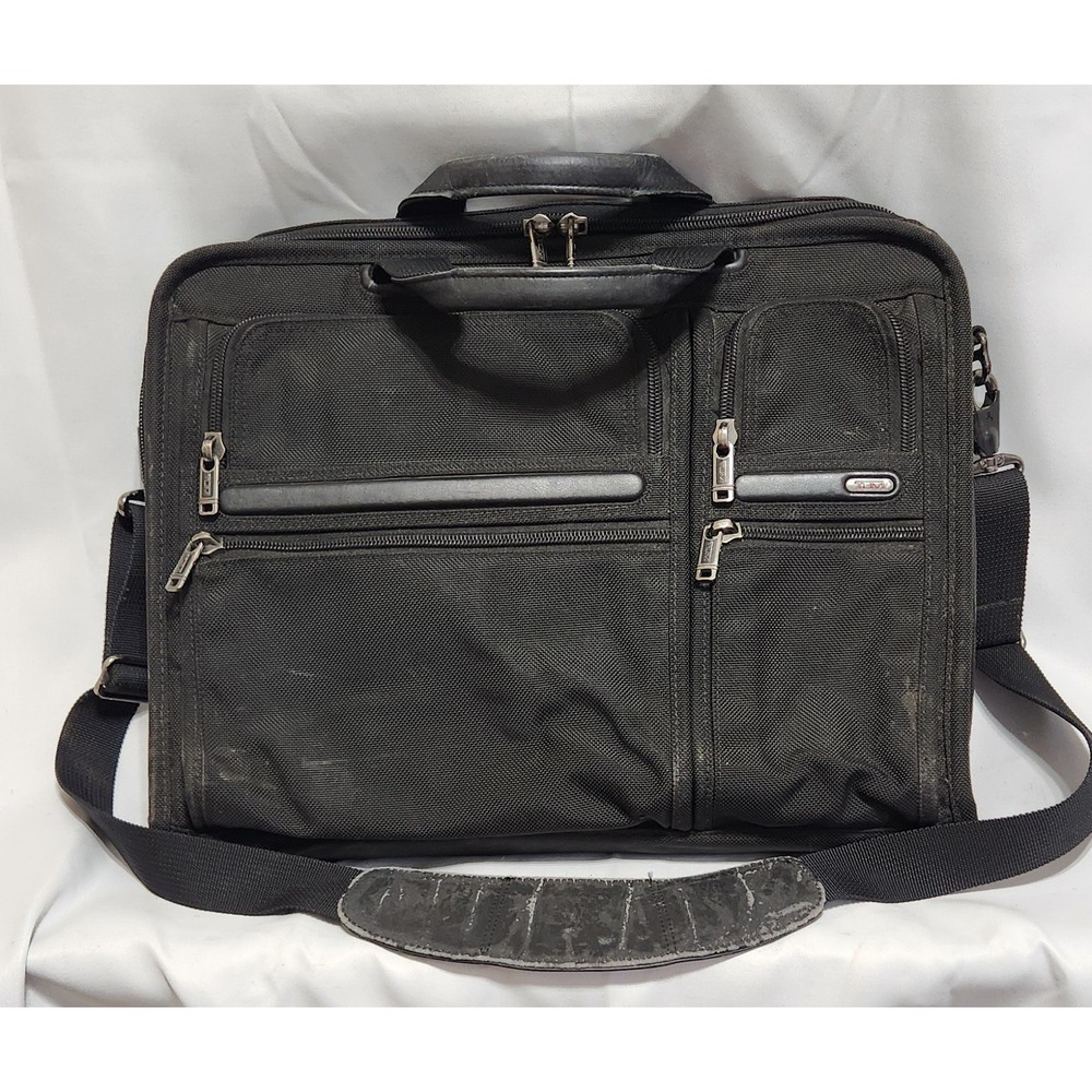 Tumi 26114D4 Gen 4 Compact Large Screen Computer Brief Black Ballistic Nylon Bag